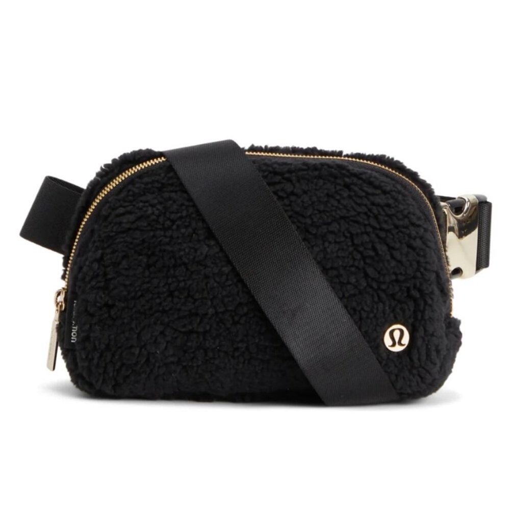 lululemon athletica large Black Plush Crossbody Bag